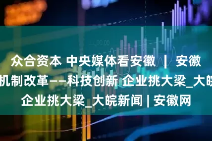 众合资本 中央媒体看安徽 ∣ 安徽深化科技体制机制改革——科技创新 企业挑大梁_大皖新闻 | 安徽网